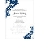 Navy Damask Invitations Image 11 of 12